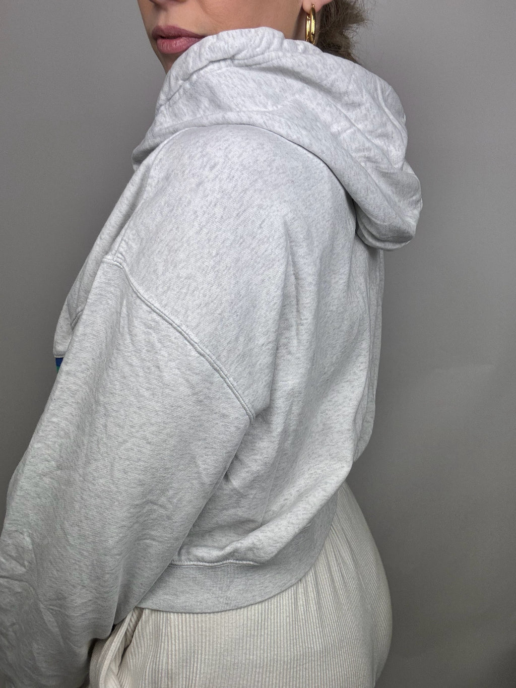 Veste sweat crop grise NIKE XS vintage