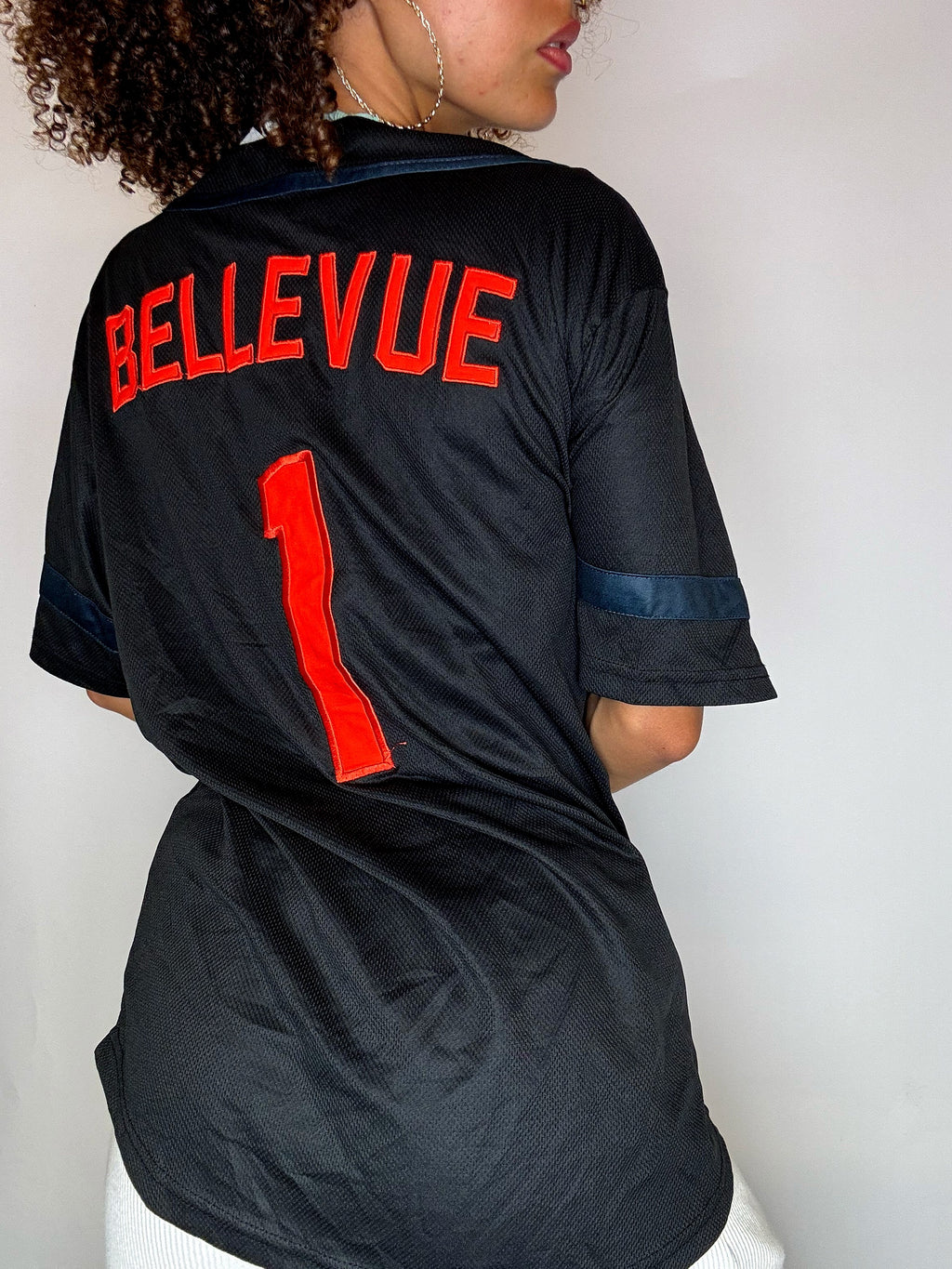 SAM'S TAVERN Vintage-Baseballtrikot, schwarz, Größe XS
