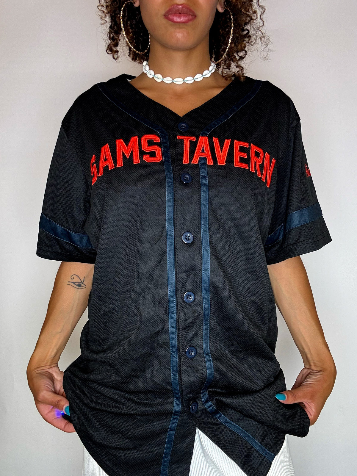 Maillot de baseball SAM'S TAVERN noir XS vintage