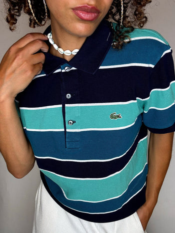 Polo rayé LACOSTE M vintage