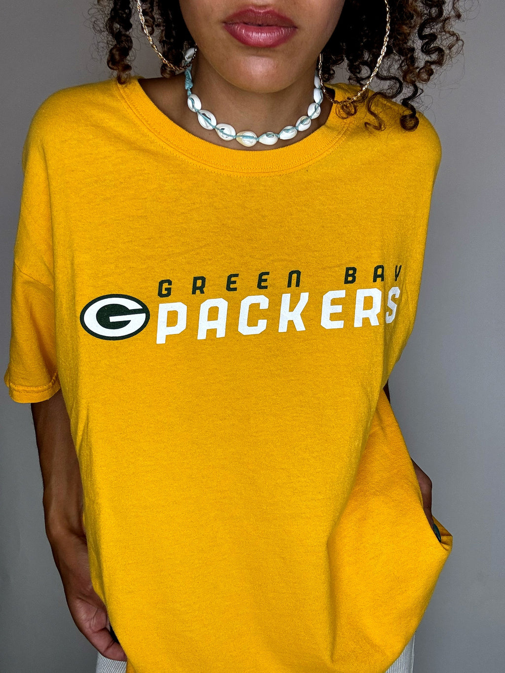 Vintage Packers yellow L t-shirt