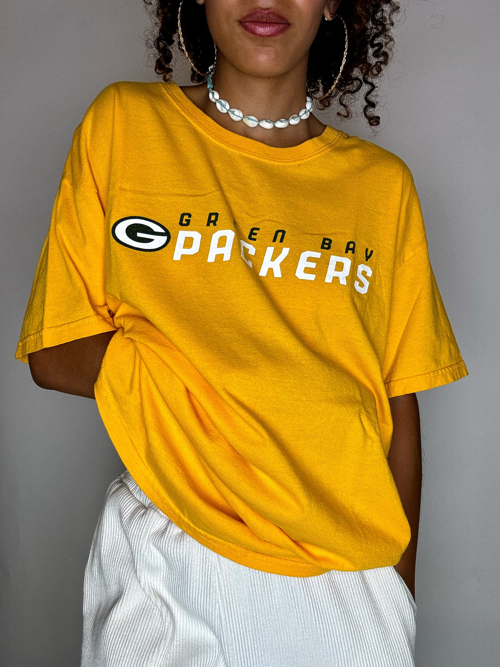 Vintage Packers yellow L t-shirt