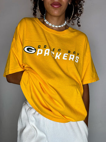Tee shirt jaune Packers L vintage