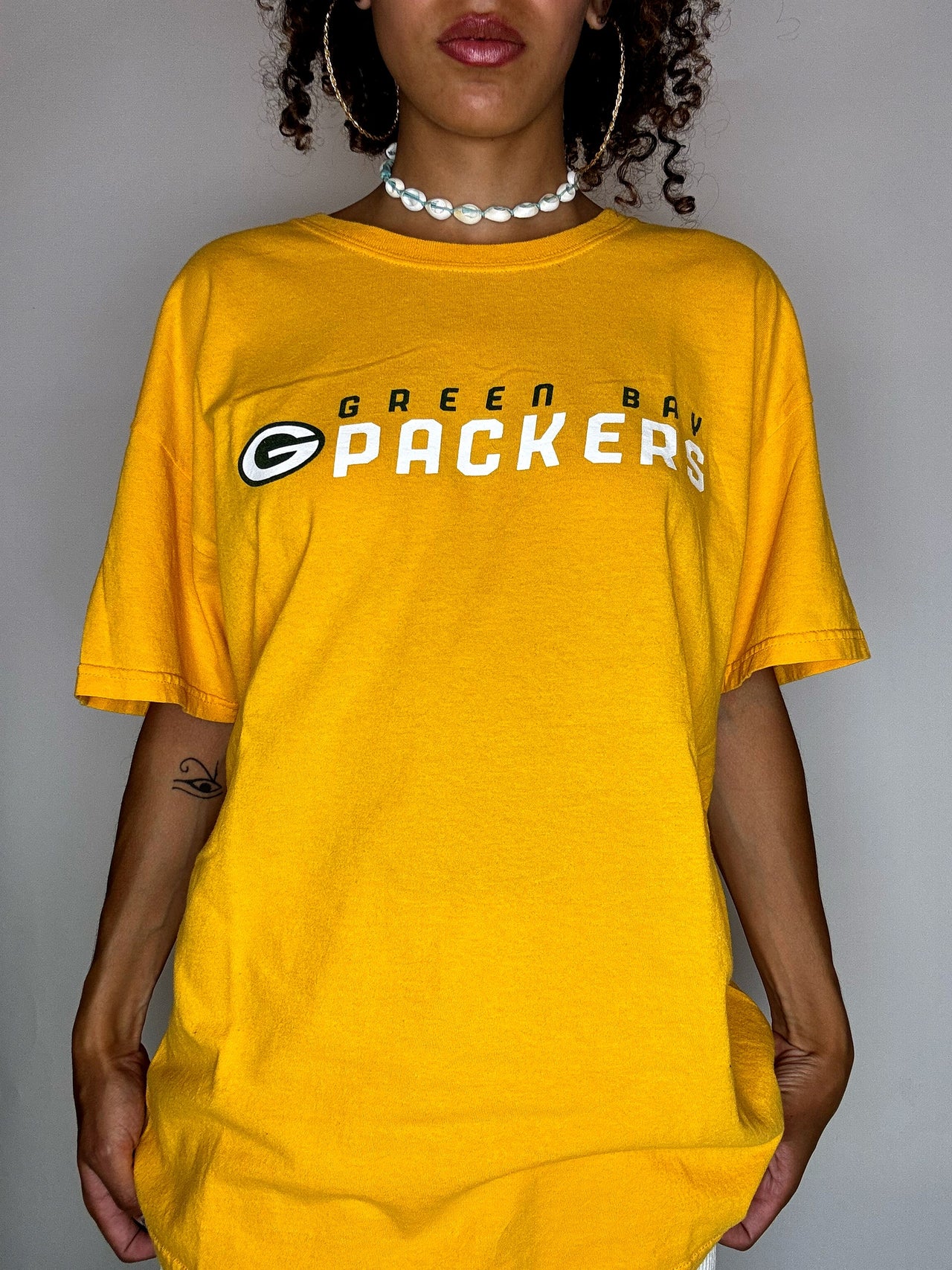 Tee shirt jaune Packers L vintage