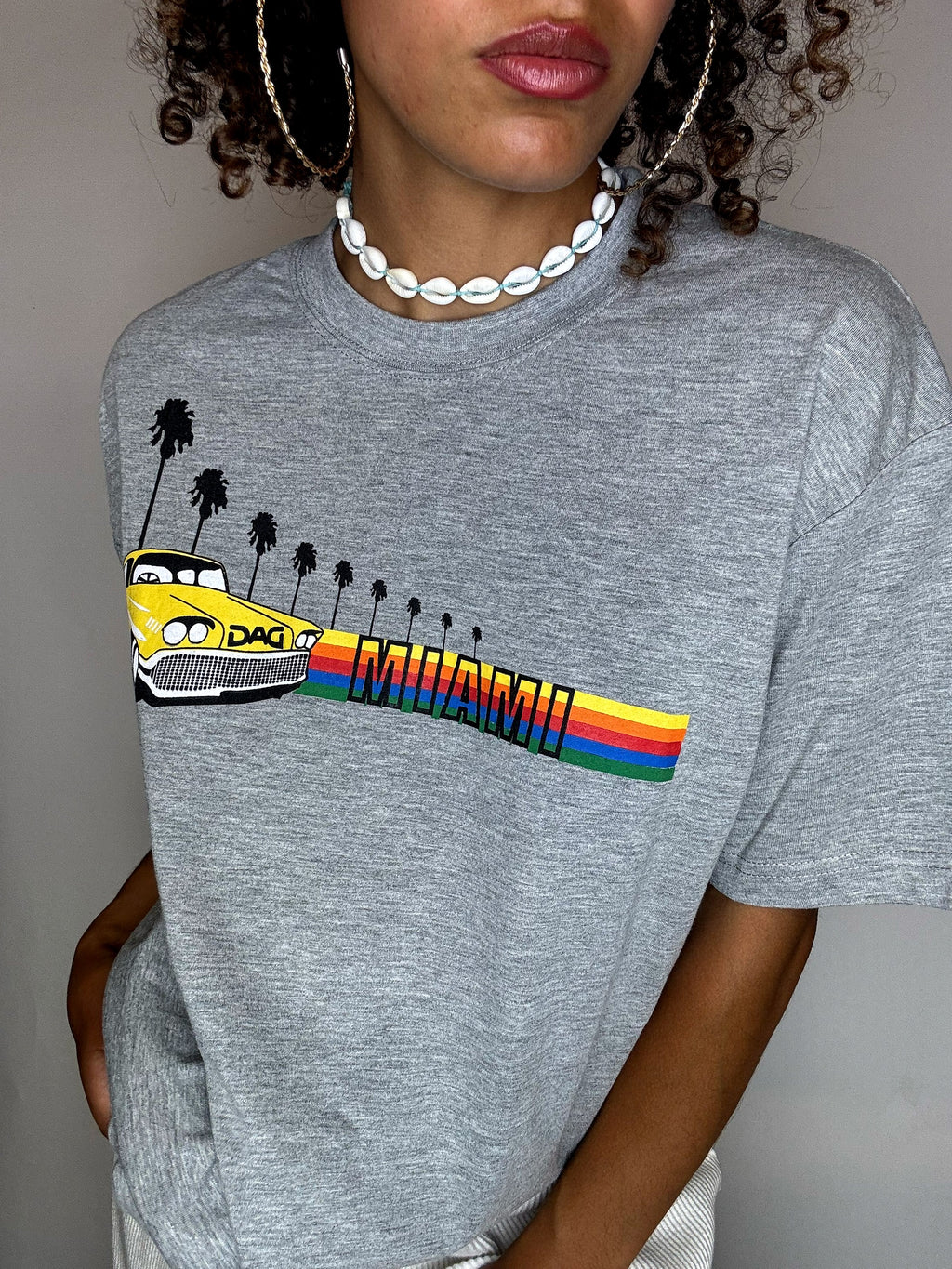 MIAMI M Vintage-T-Shirt in Grau