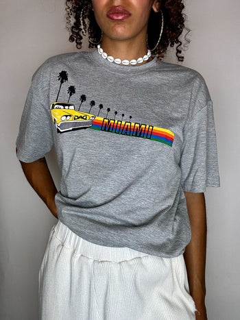 Tee shirt gris MIAMI M vintage