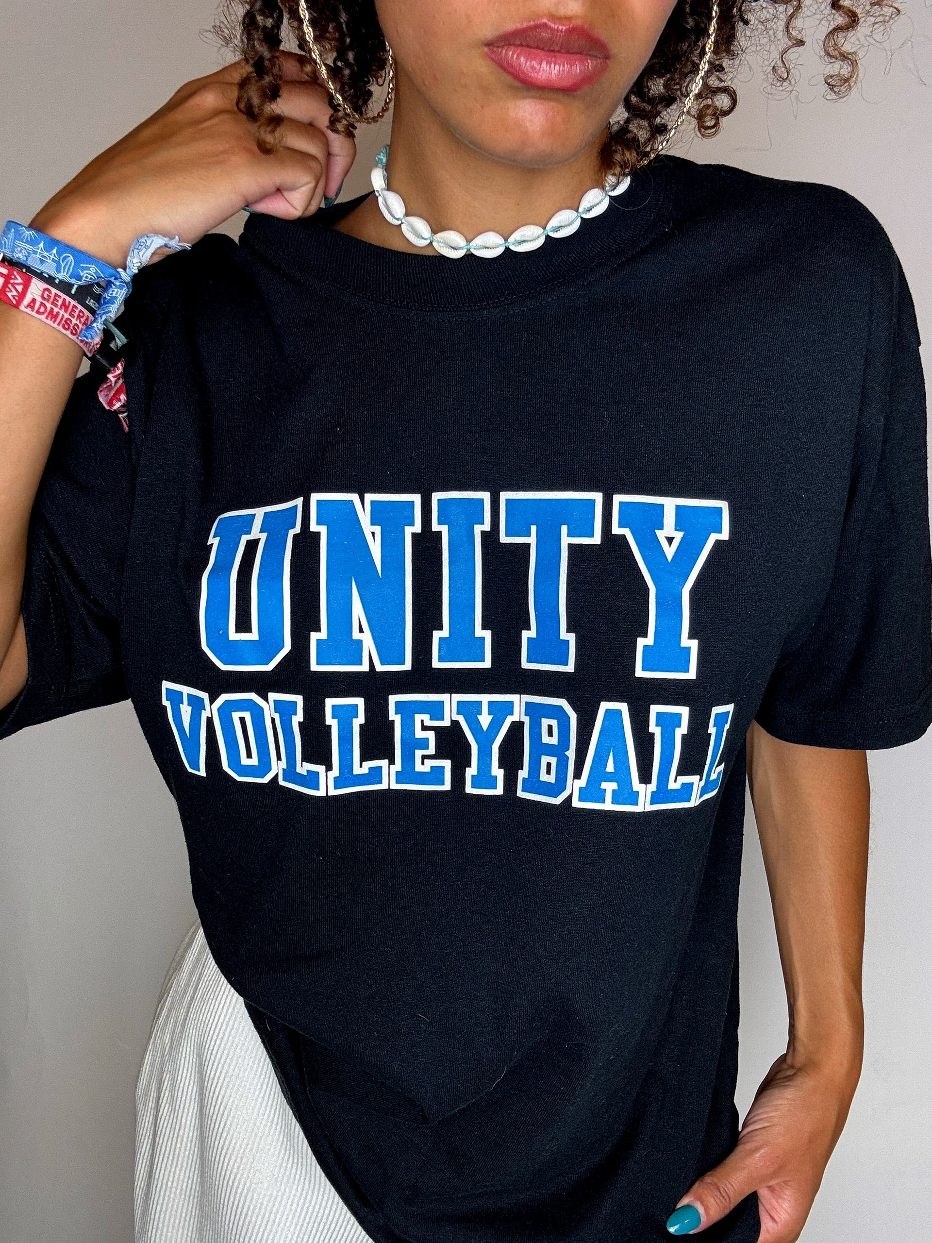 Tee shirt noir UNITY VOLLEY L vintage