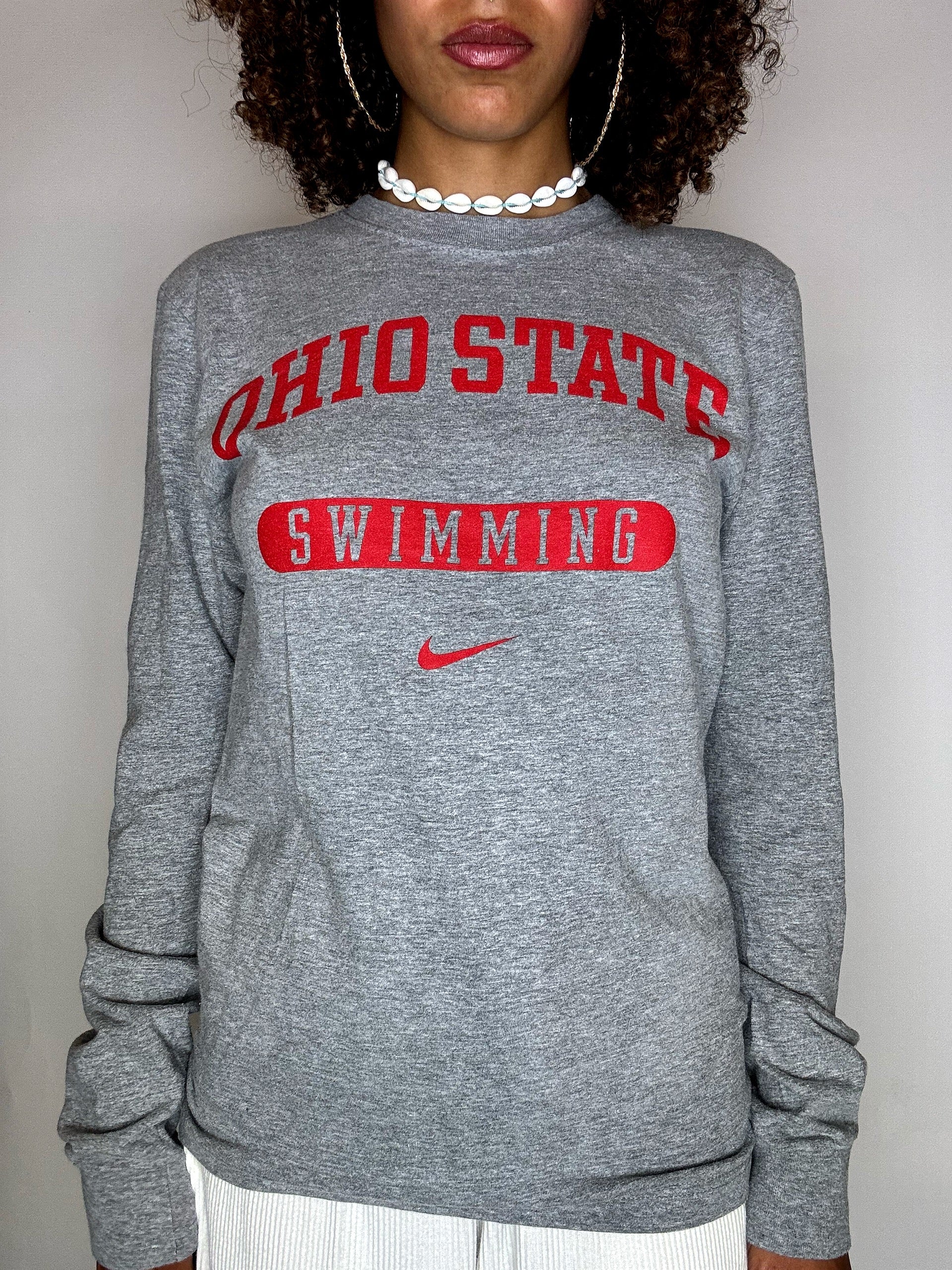 Tee shirt manche longue gris NIKE x OHIO STATES XS vintage