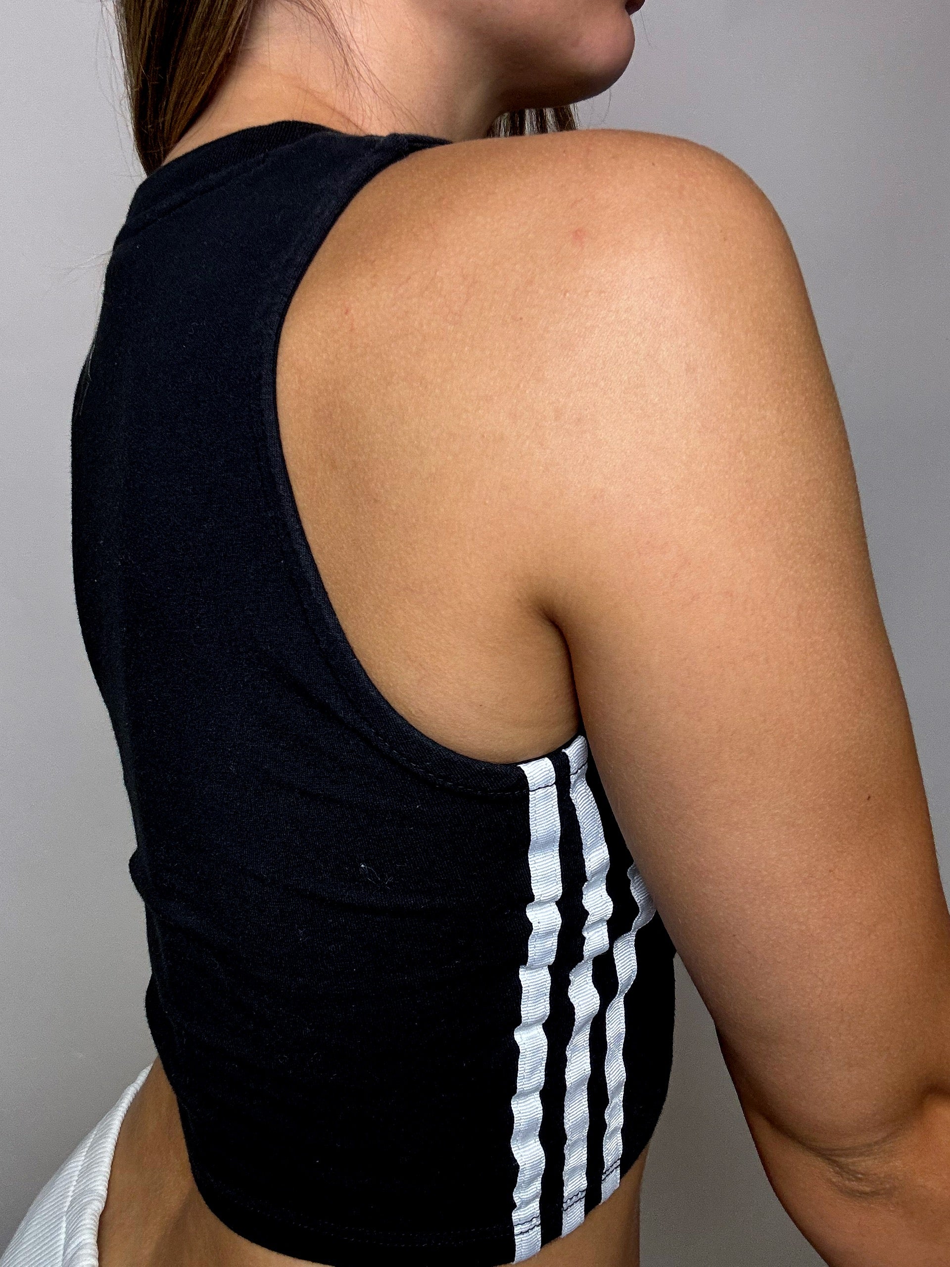 Crop top noir ADIDAS S vintage