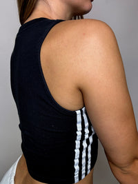 Black ADIDAS S vintage crop top