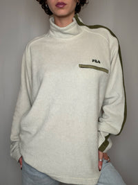 Polaire crème Fila XL vintage