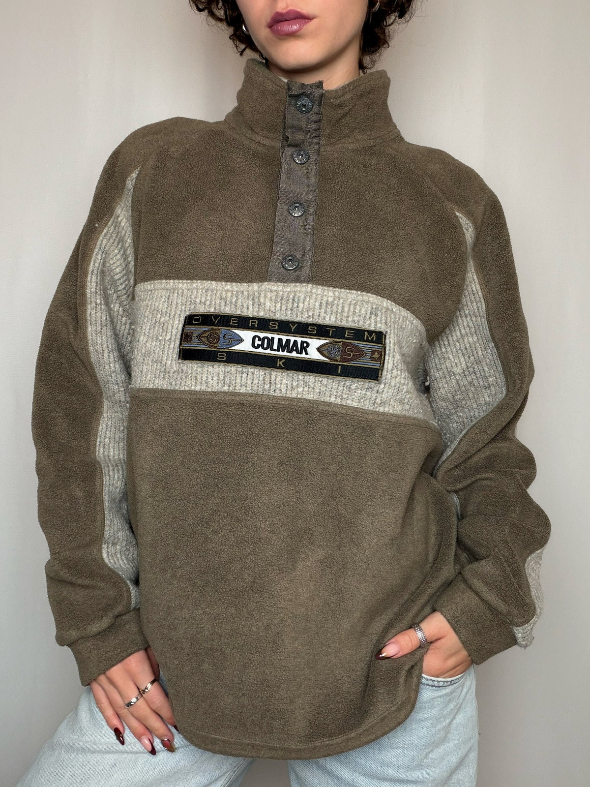 Polaire brune Colmar M/L vintage