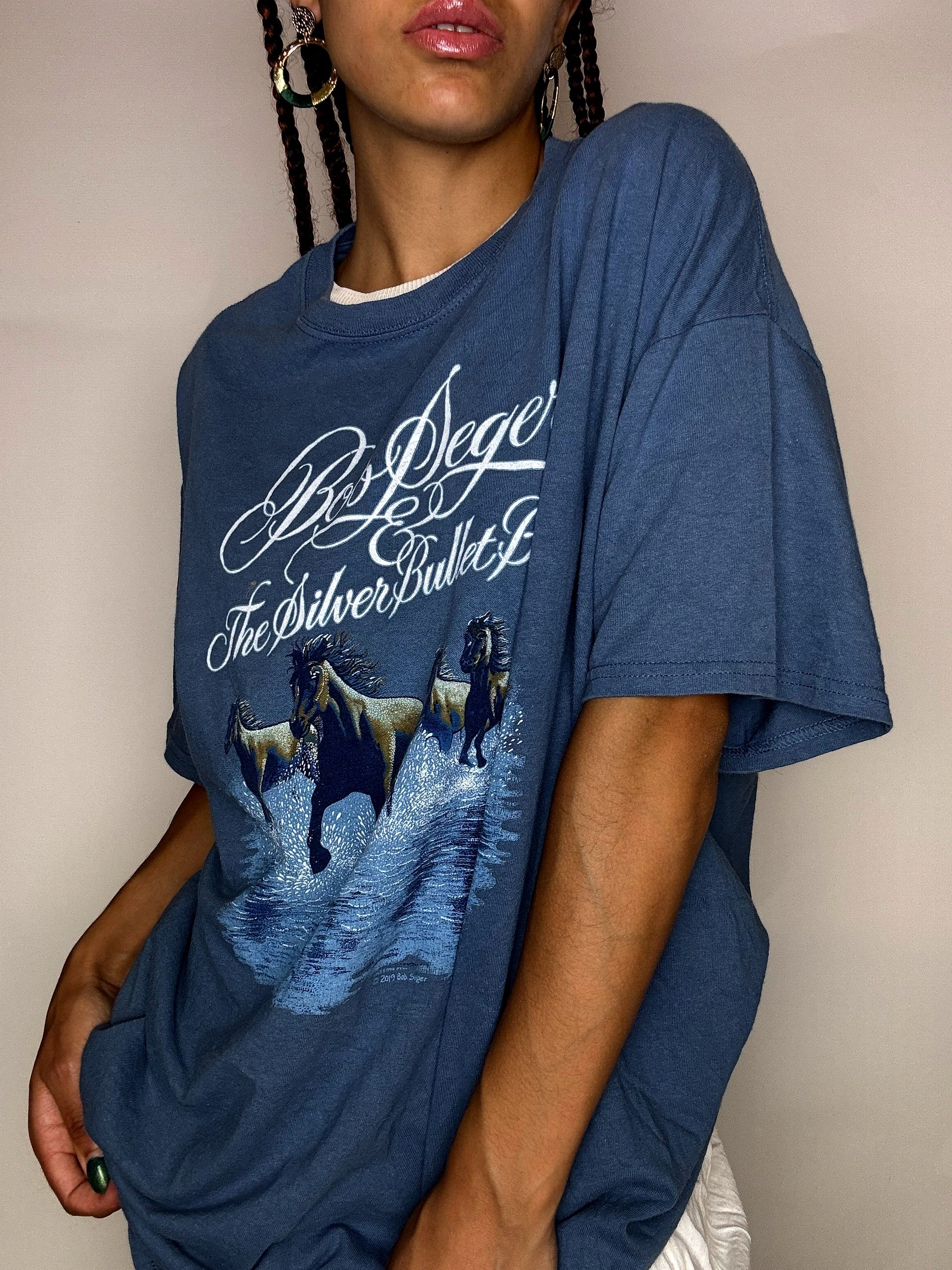 Blue BOB SEGER XL vintage T-shirt