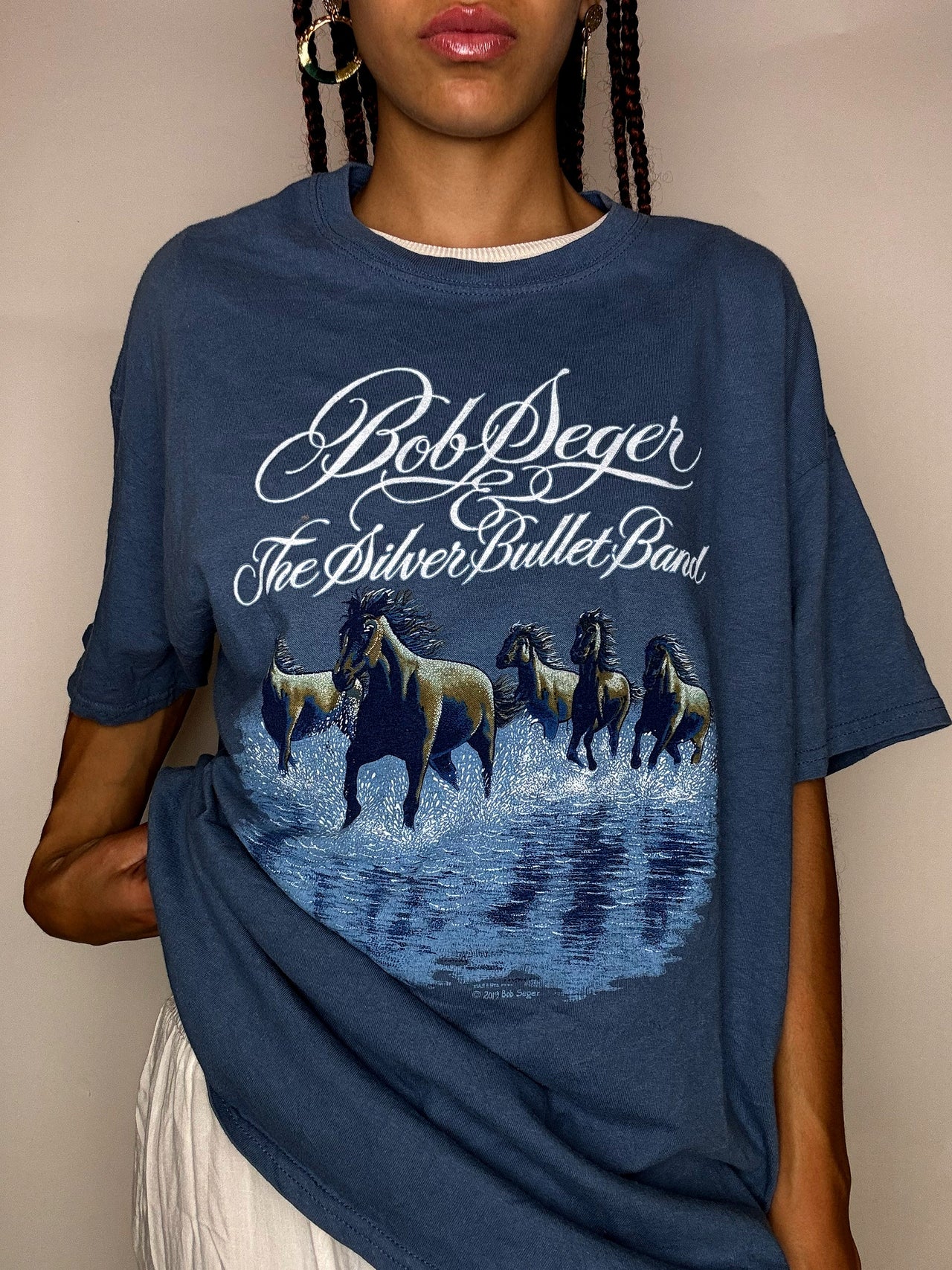 Tee shirt bleu BOB SEGER XL vintage