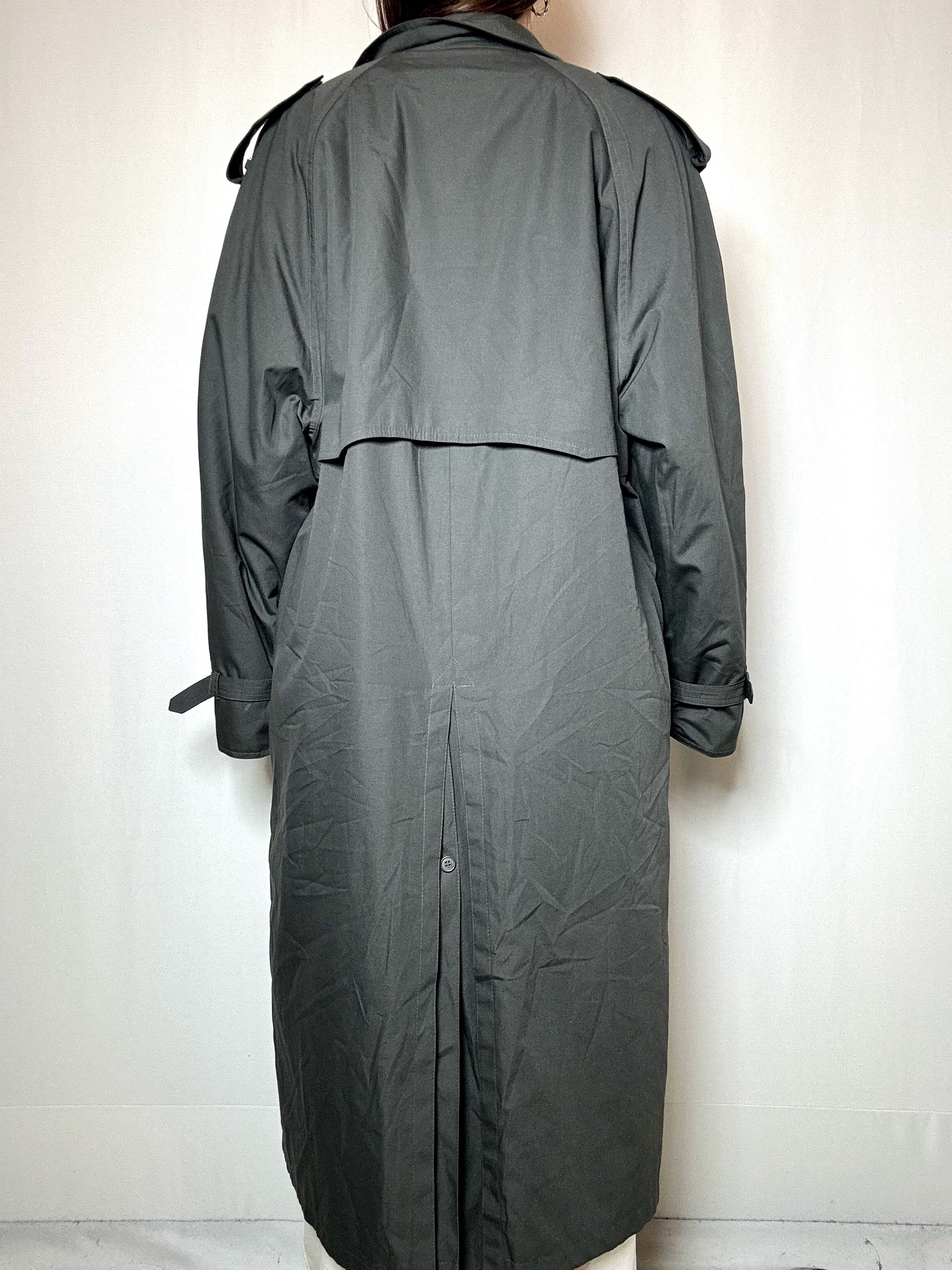 Trench épais gris XL vintage