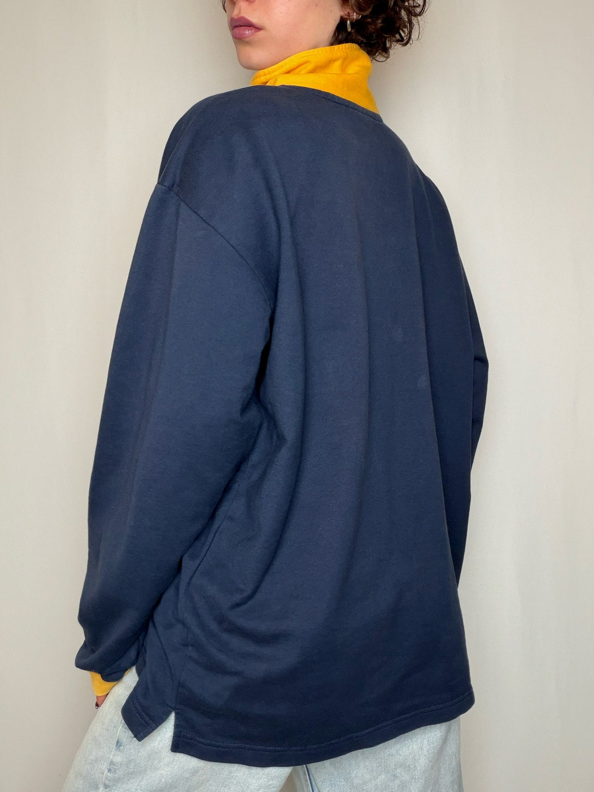 Sweat bicolore Asics XL vintage