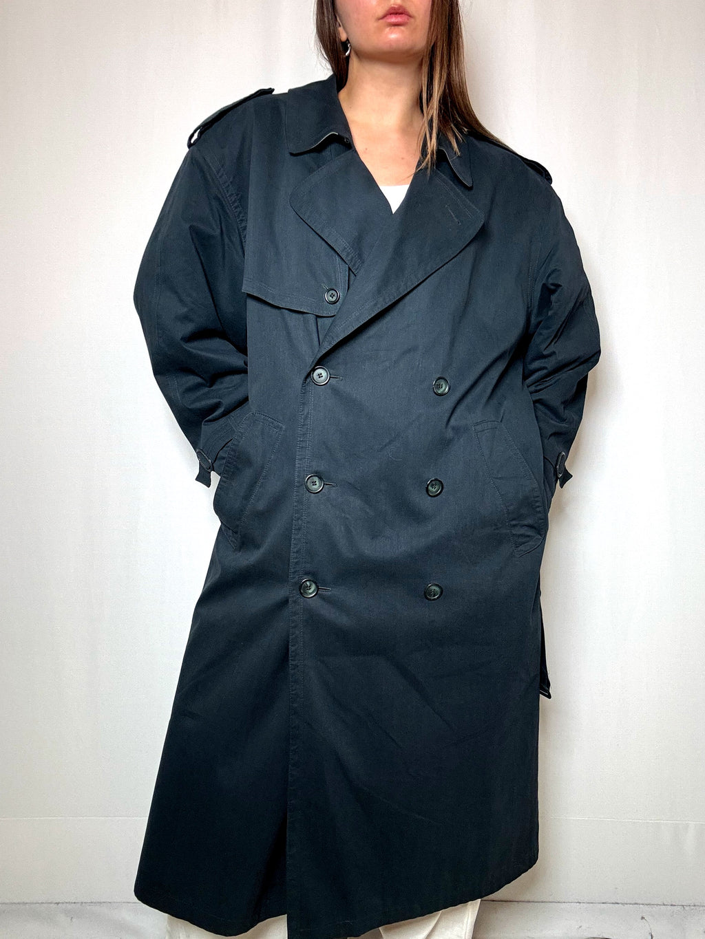 Vintage Trenchcoat mit herausnehmbarem Futter XL