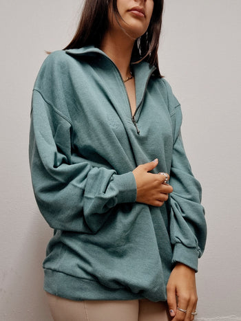 Pull vintage vert basic oversized M