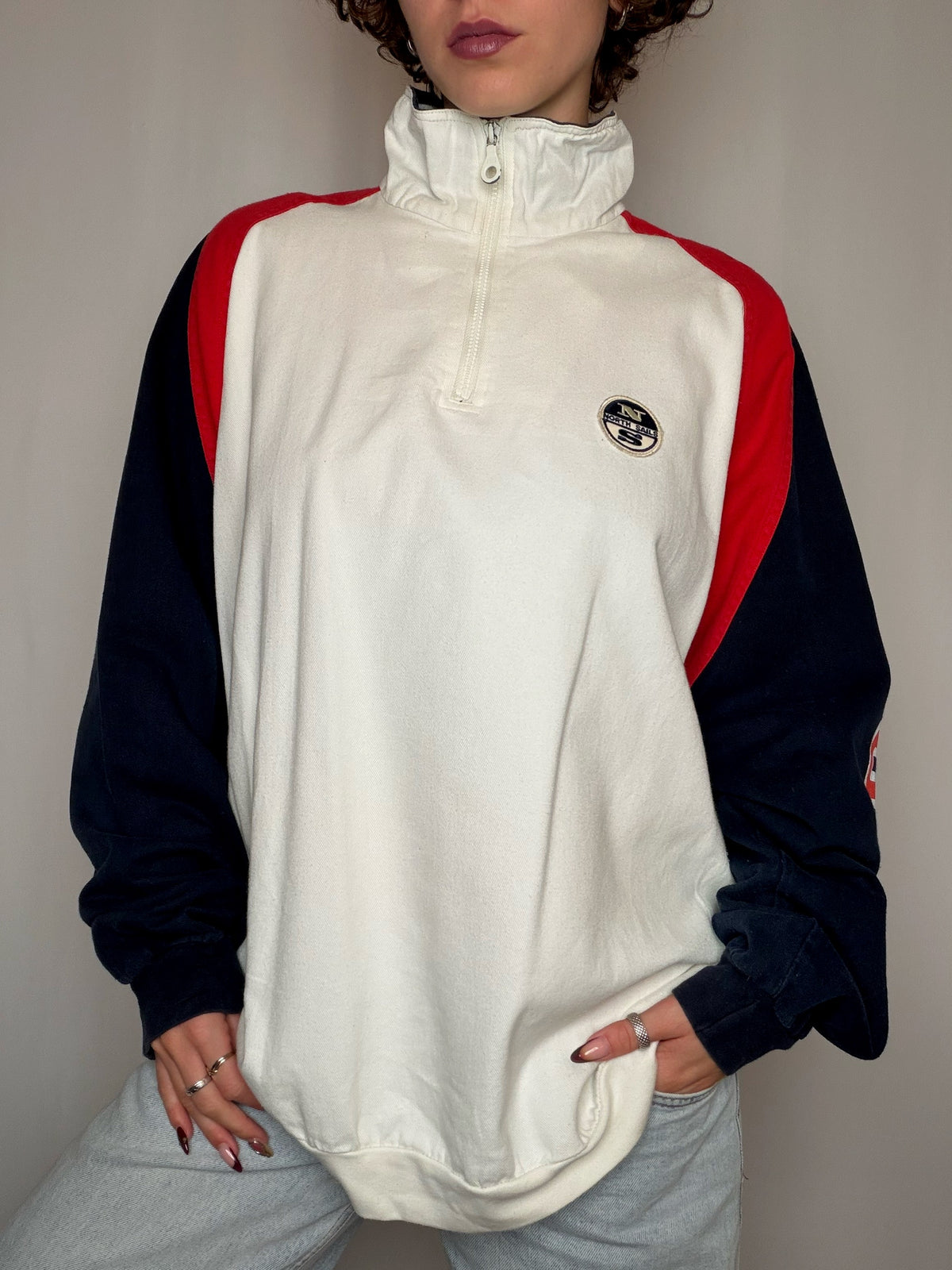 Sweat bicolore XXL vintage