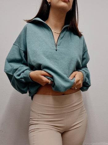 Pull vintage vert basic oversized M