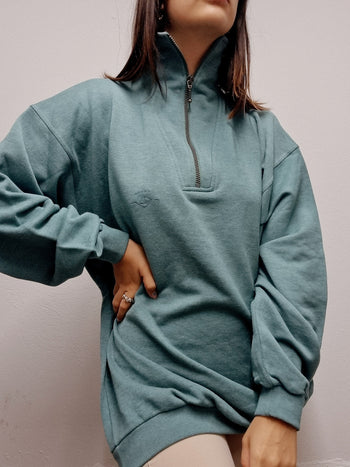 Pull vintage vert basic oversized M