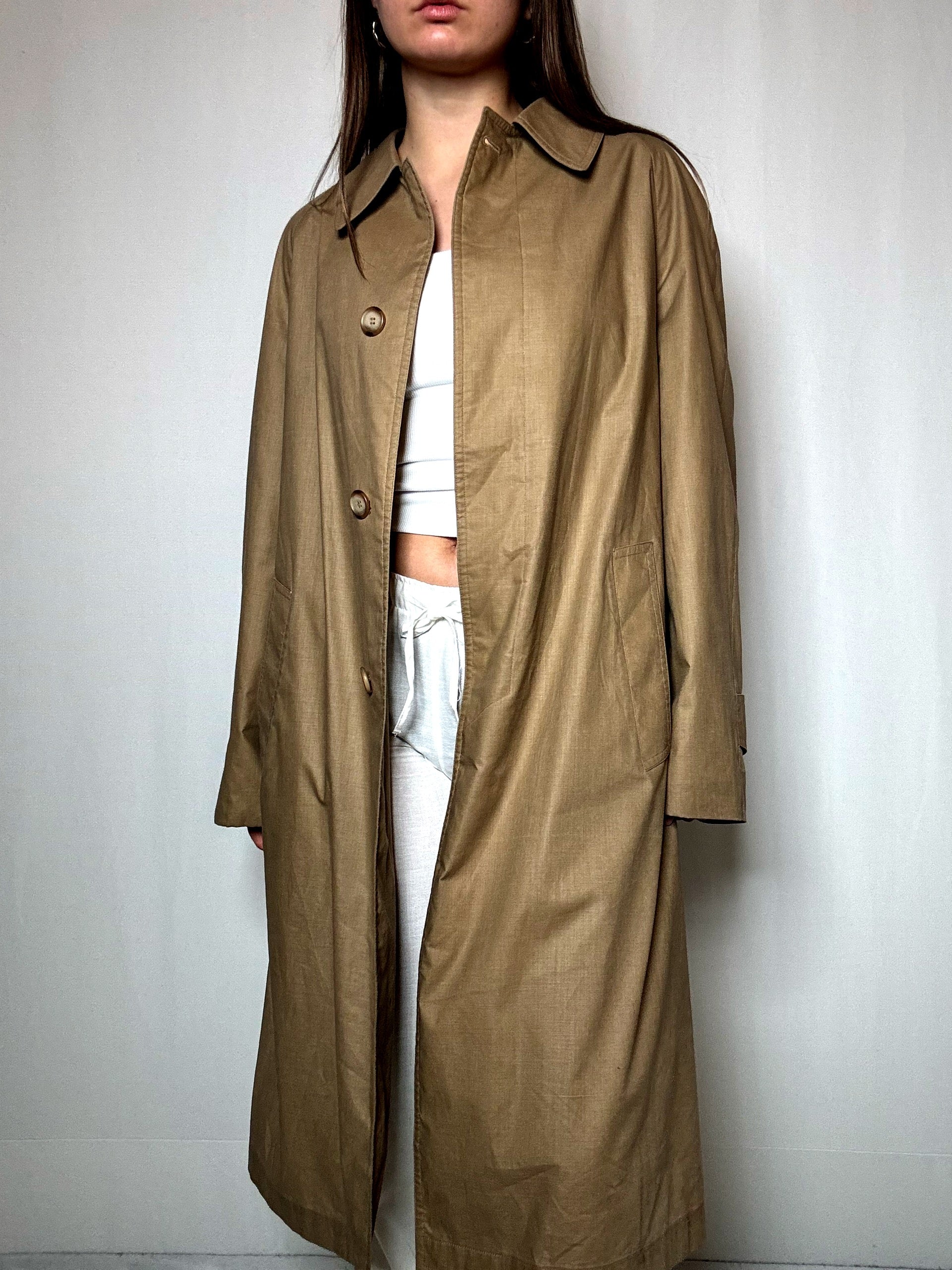 Vintage beige light trench coat M/L