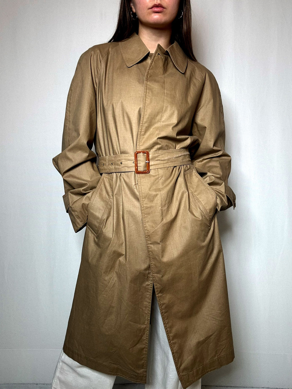 Vintage beige light trench coat M/L
