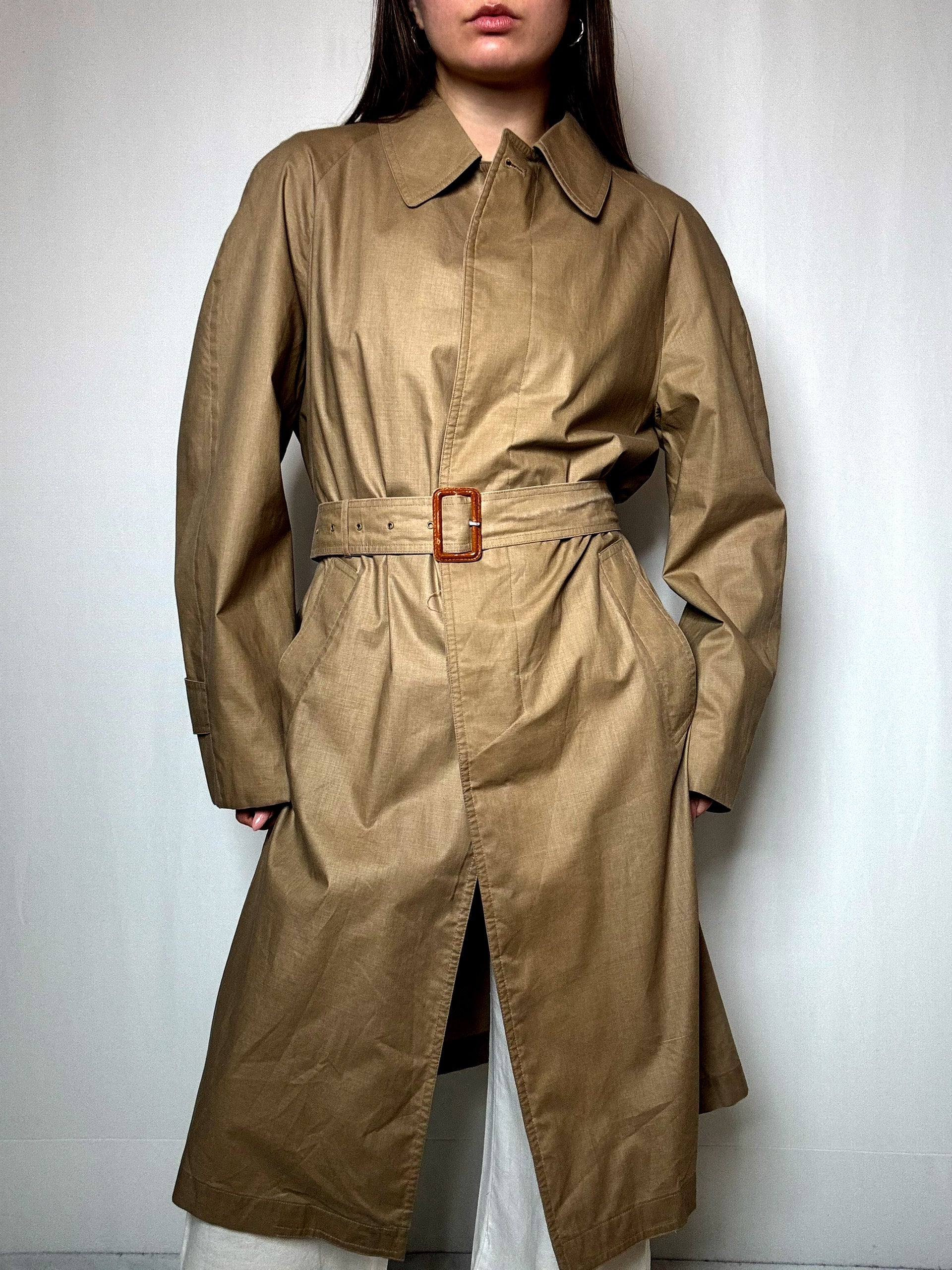 Vintage beige light trench coat M/L