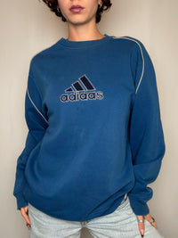 Sweat bleu Adidas M/L vintage