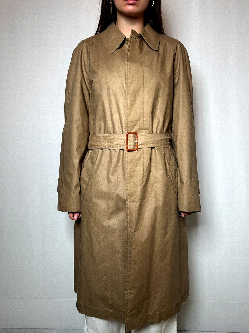 Vintage beige light trench coat M/L