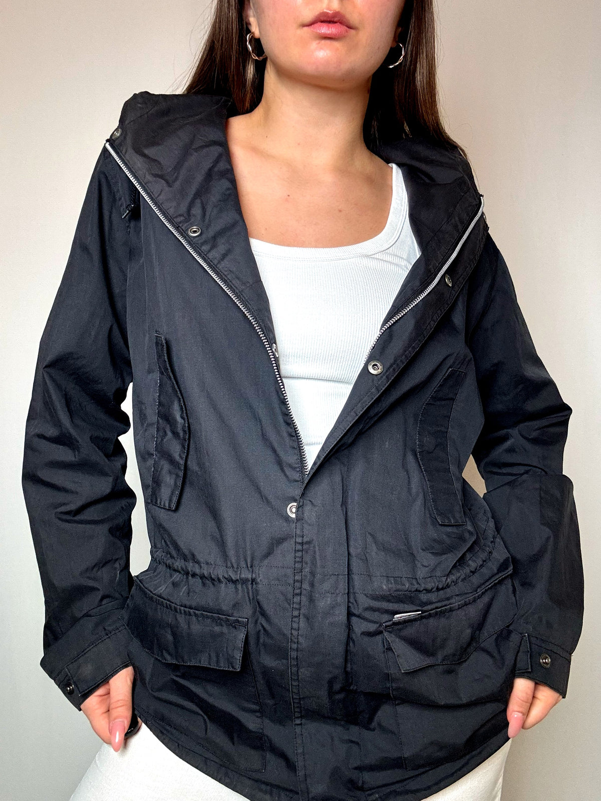 Wintbreaker noire Carhartt L vintage