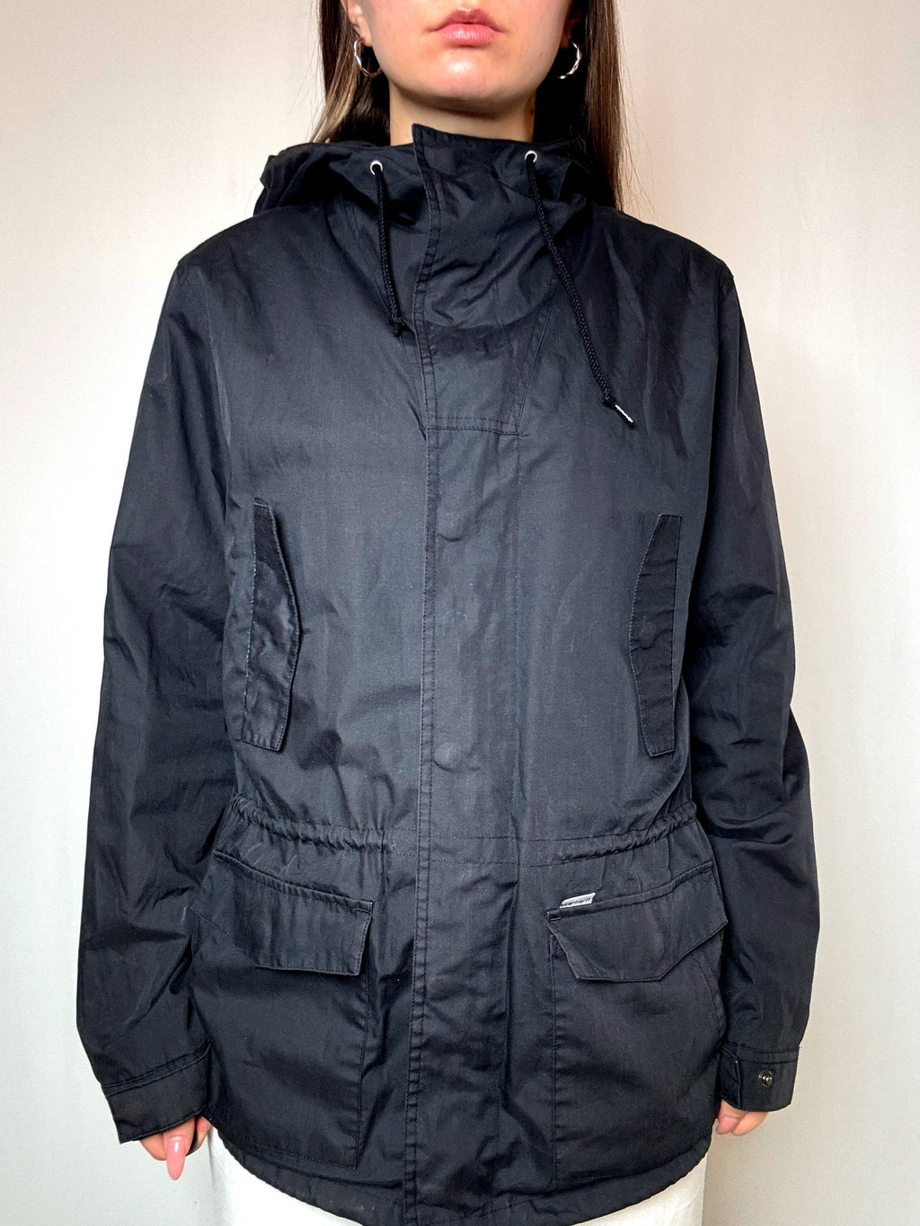 Wintbreaker noire Carhartt L vintage