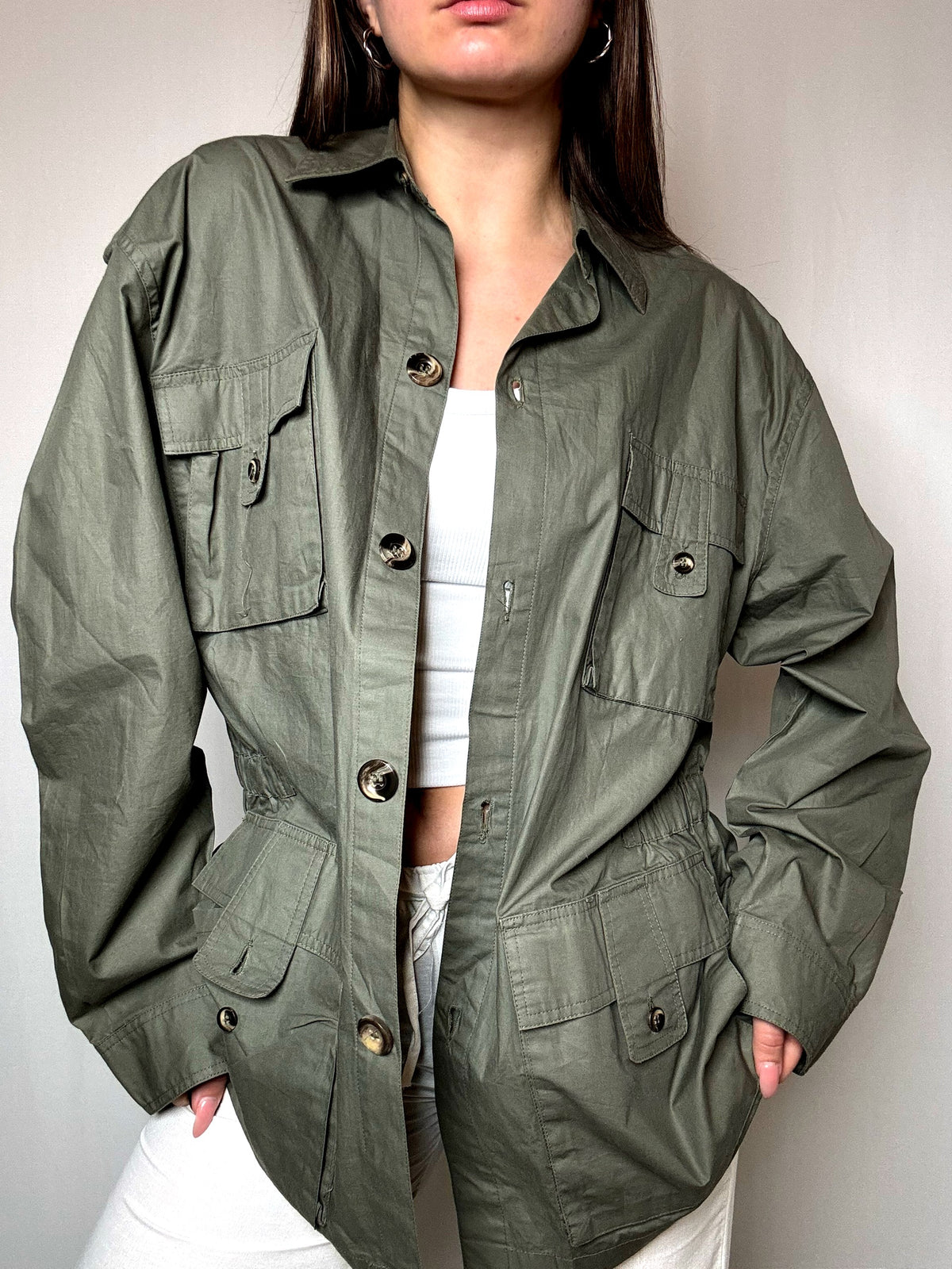 Saharienne oversized kaki vintage