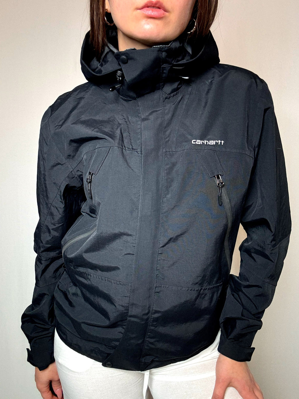 Wintbreaker - Shell Carhartt noire S vintage
