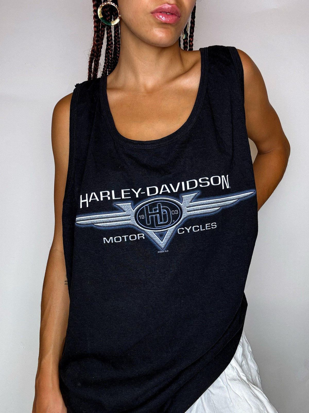 Vintage XL Harley Davidson Schwarzes Tanktop