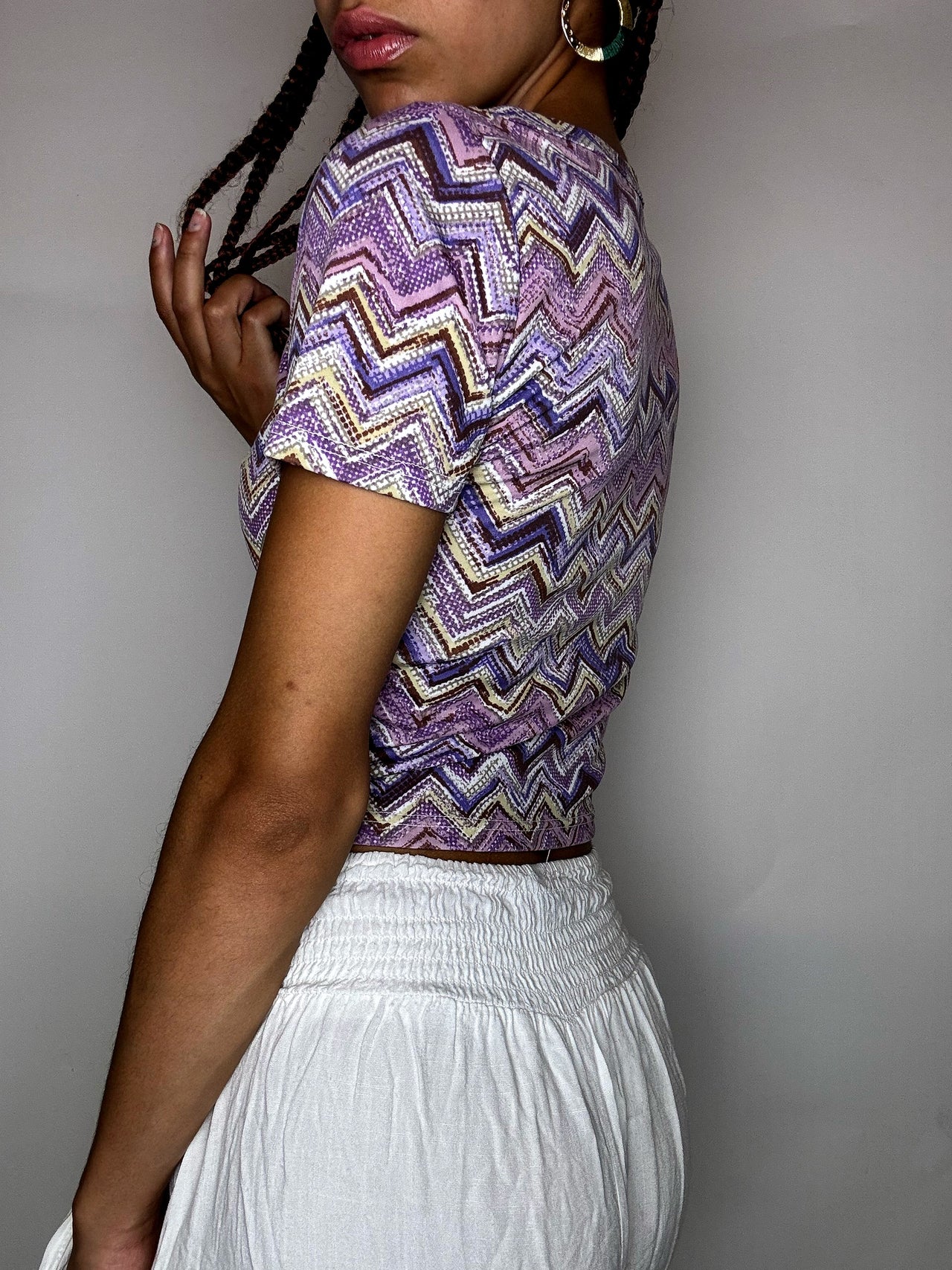 Crop top imprimé S vintage