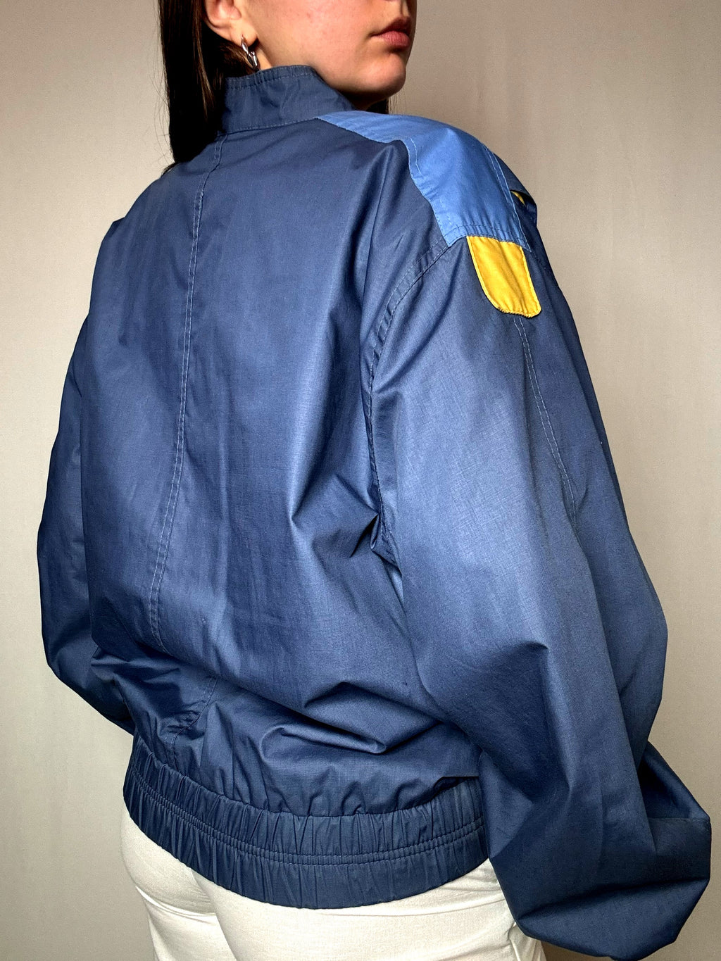 Leichte Bomberjacke blau L Vintage