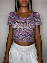 Vintage S printed crop top