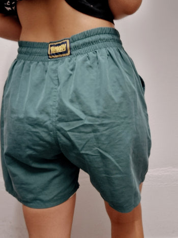 Short vintage vert brodé M