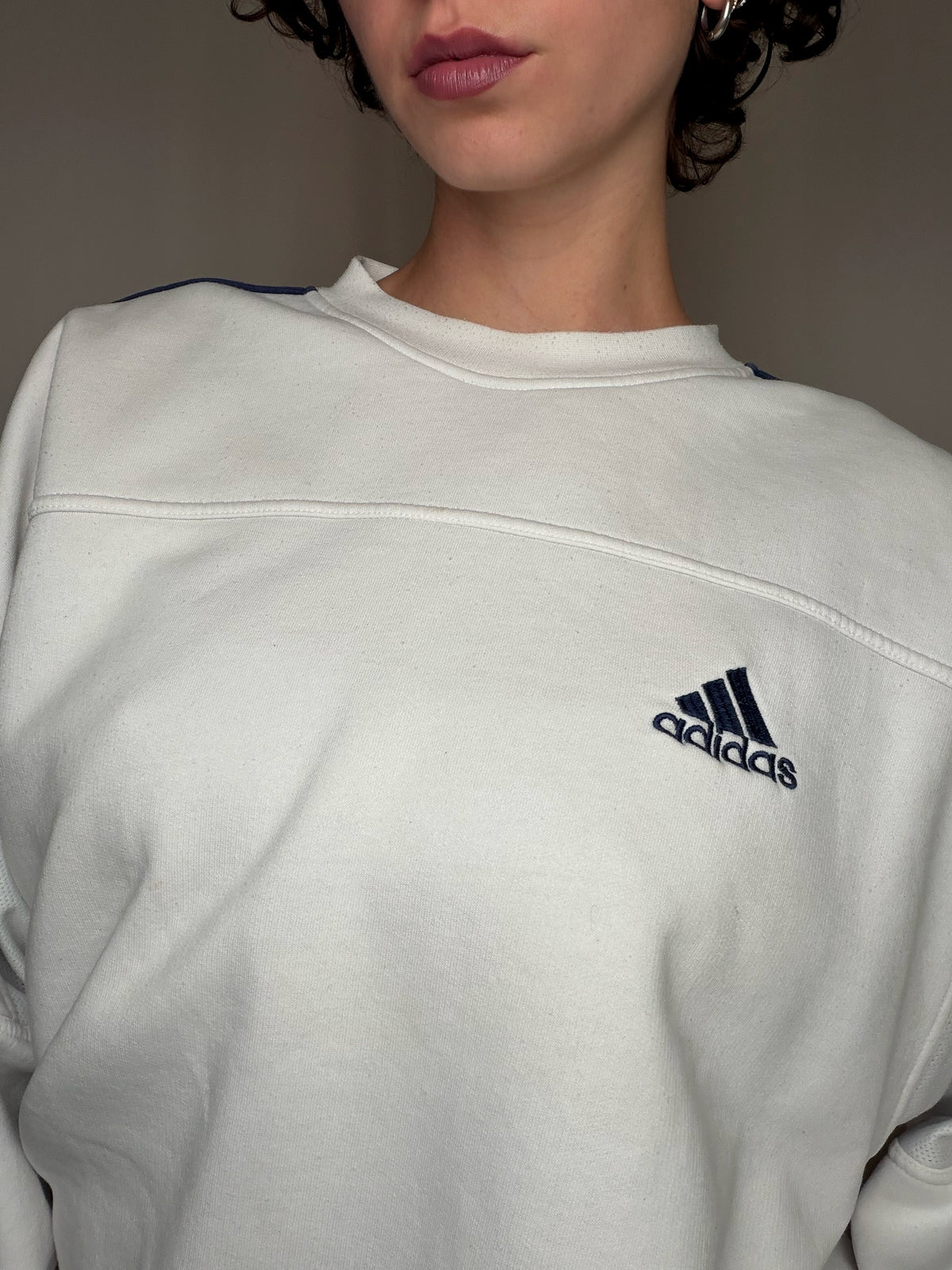 Sweat blanc Adidas M vintage