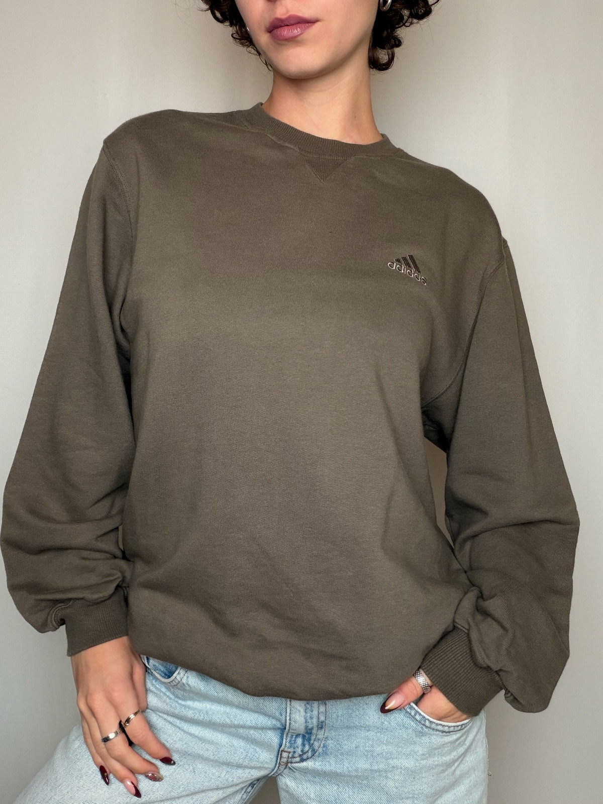 Sweat brun Adidas M vintage