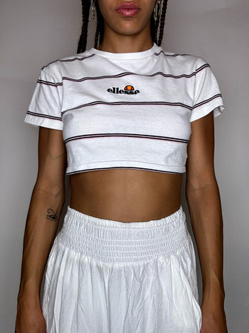 Crop top rayé ELLESSE M vintage