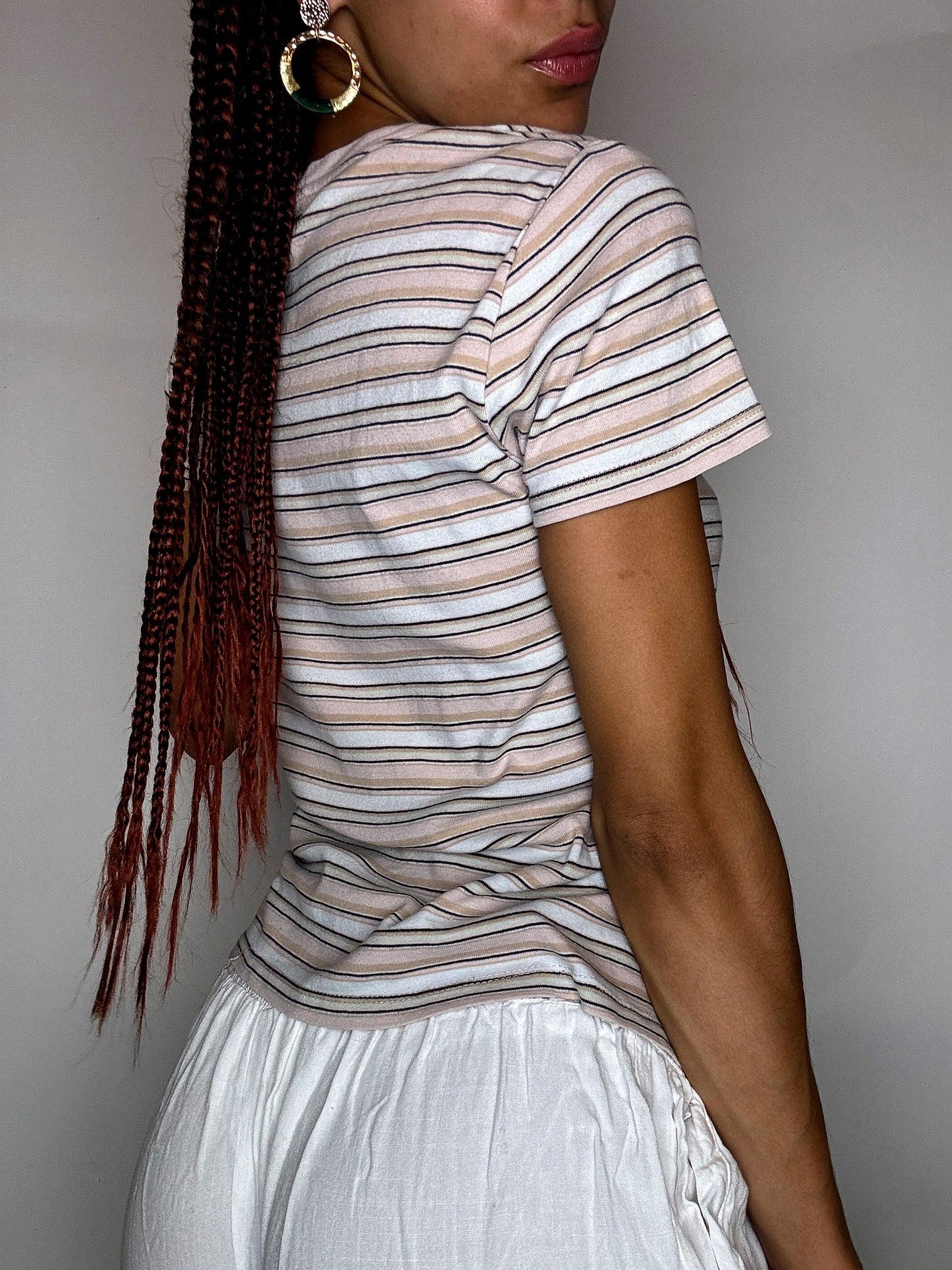 Tee shirt rayé saumon LEVI'S S vintage