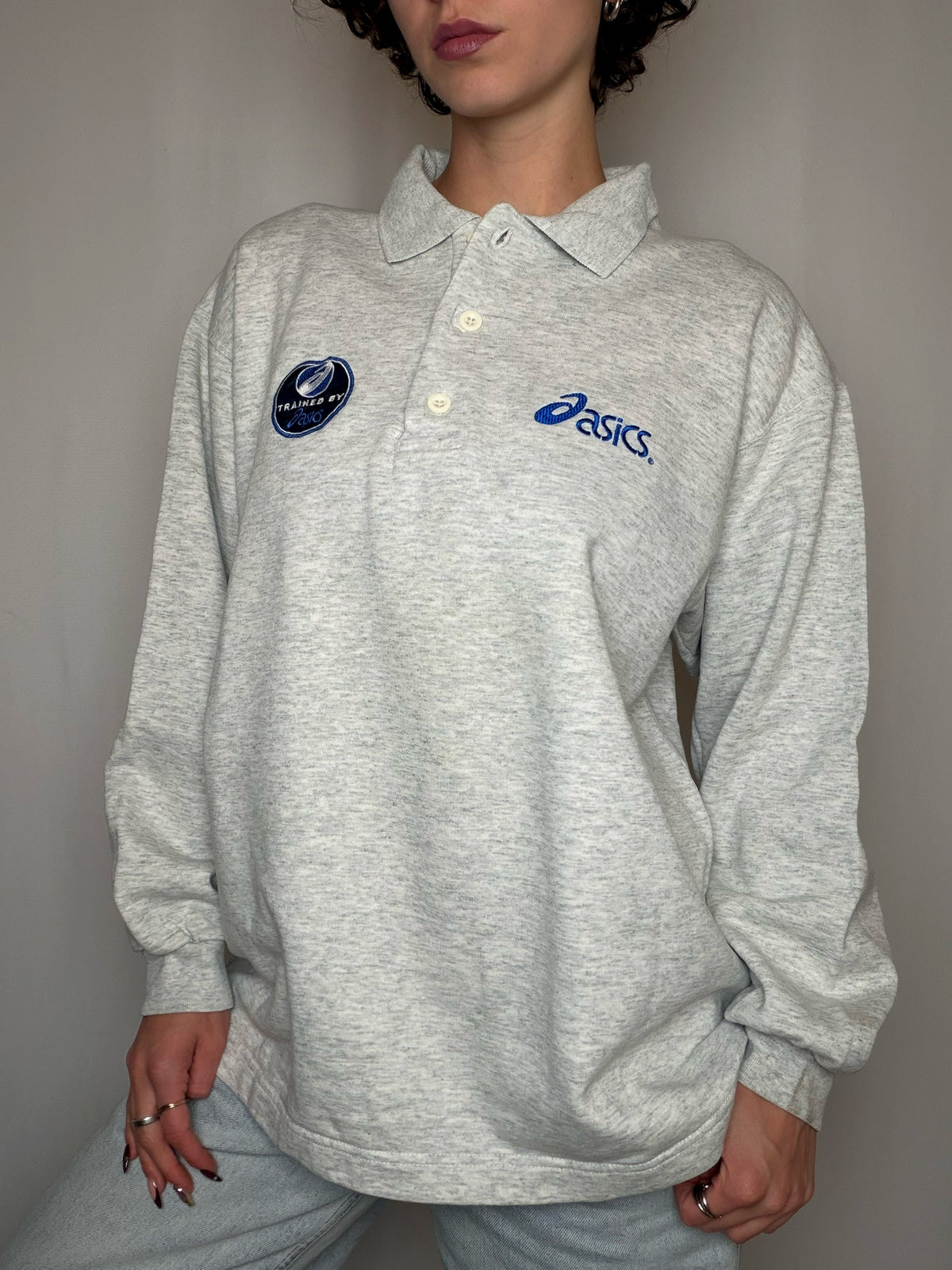 Sweat gris Asics M vintage
