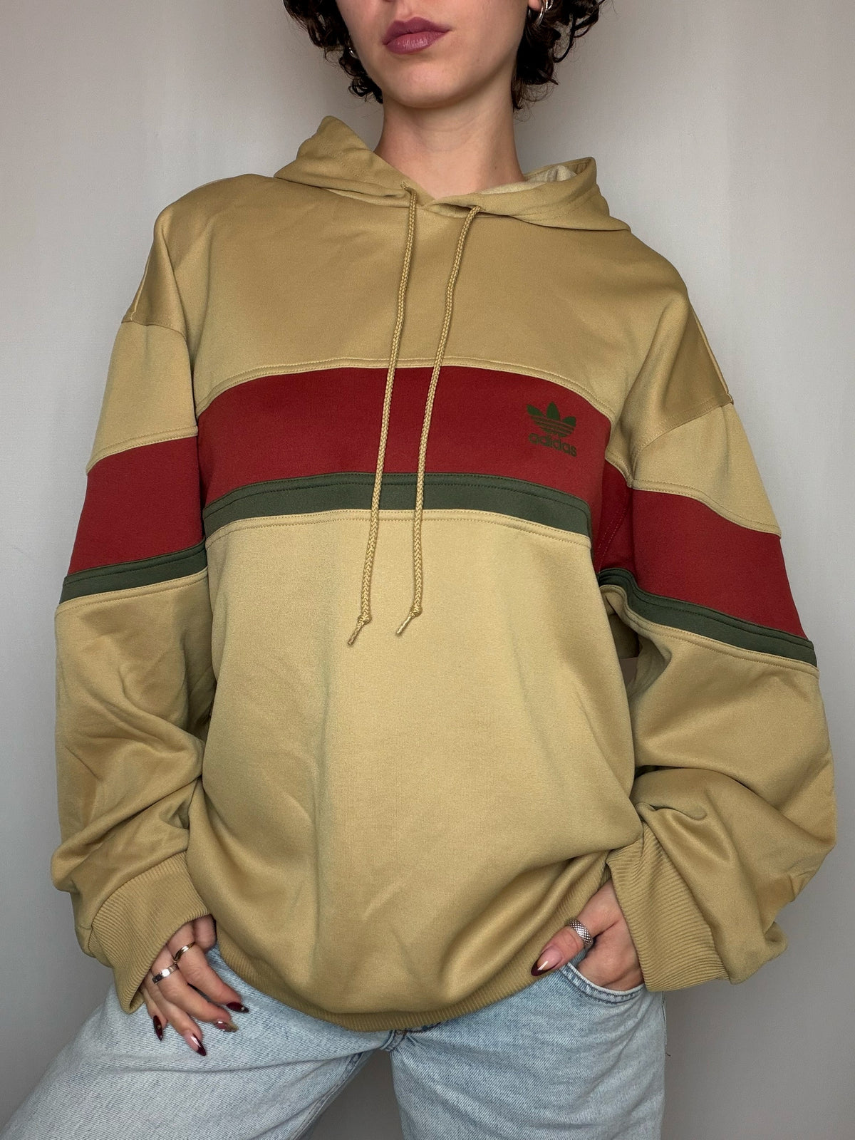 Hoodie beige Adidas M vintage