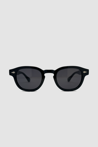 Black round recycled vintage glasses 