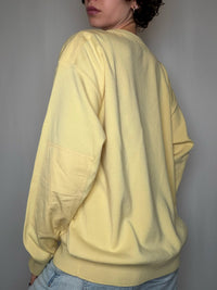 Pull en maille jaune XL vintage
