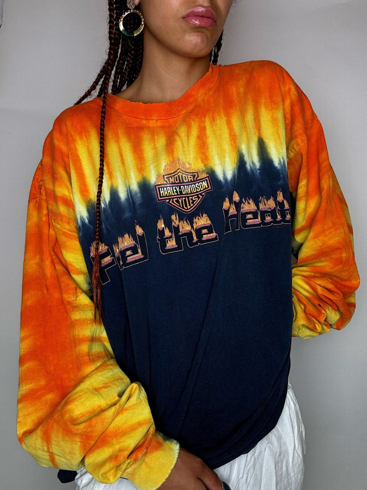 Tee shirt manche longue tie and dye HARLEY DAVIDSON XL vintage