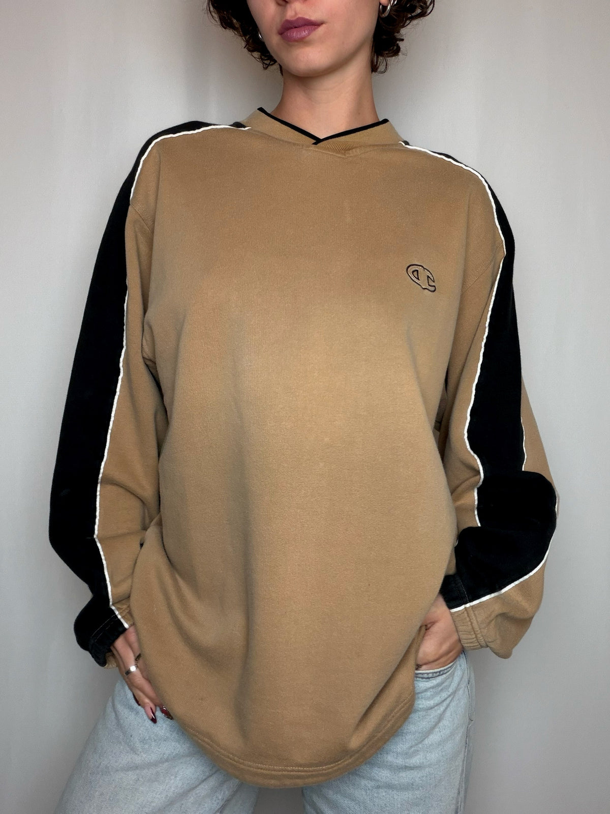 Sweat brun Champion M vintage