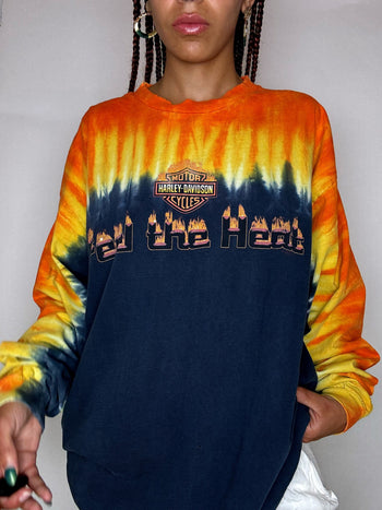 Tee shirt manche longue tie and dye HARLEY DAVIDSON XL vintage